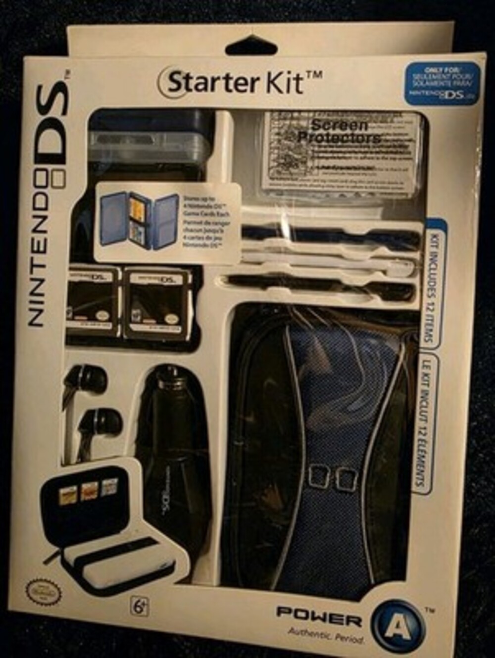 Official PowerA Nintendo DS Lite Starter Kit (Blue) - 12-Item Accessory Bundle